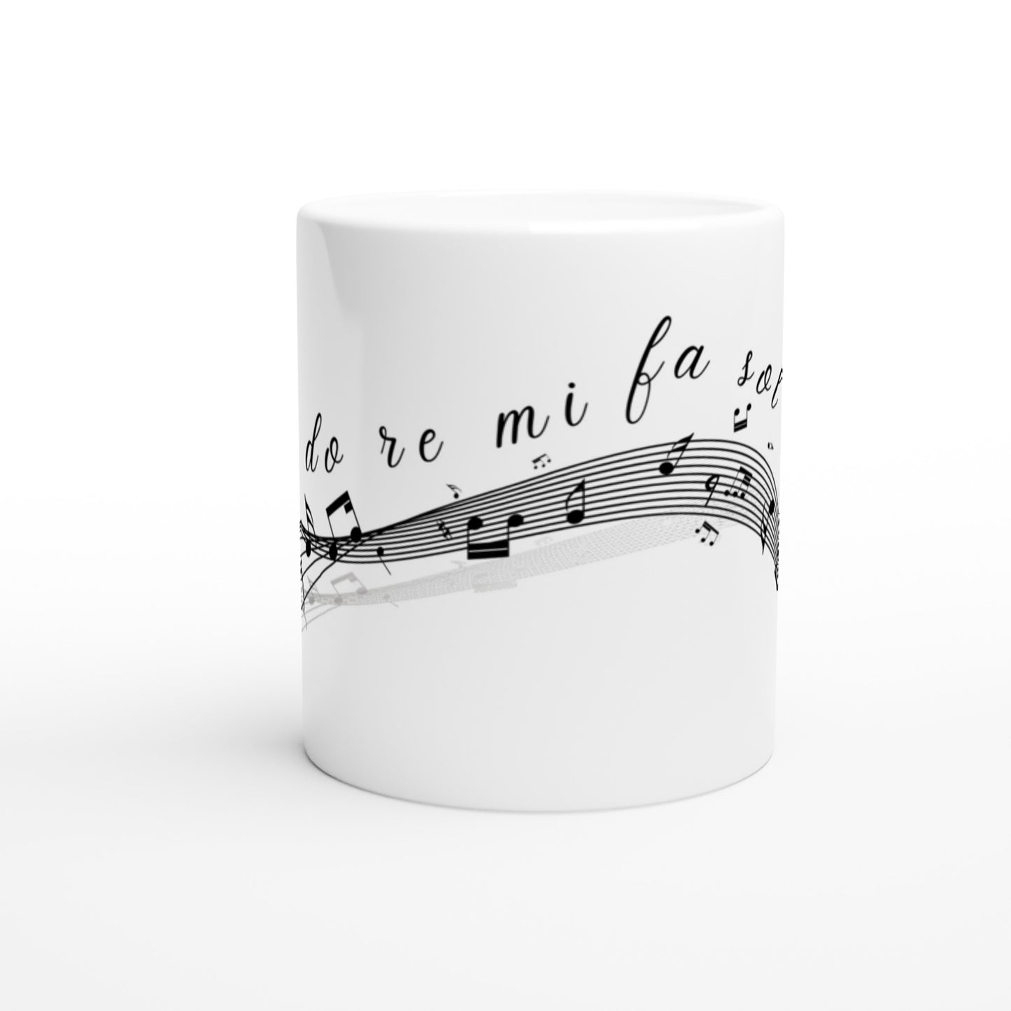 Taza bonita con motivo musical