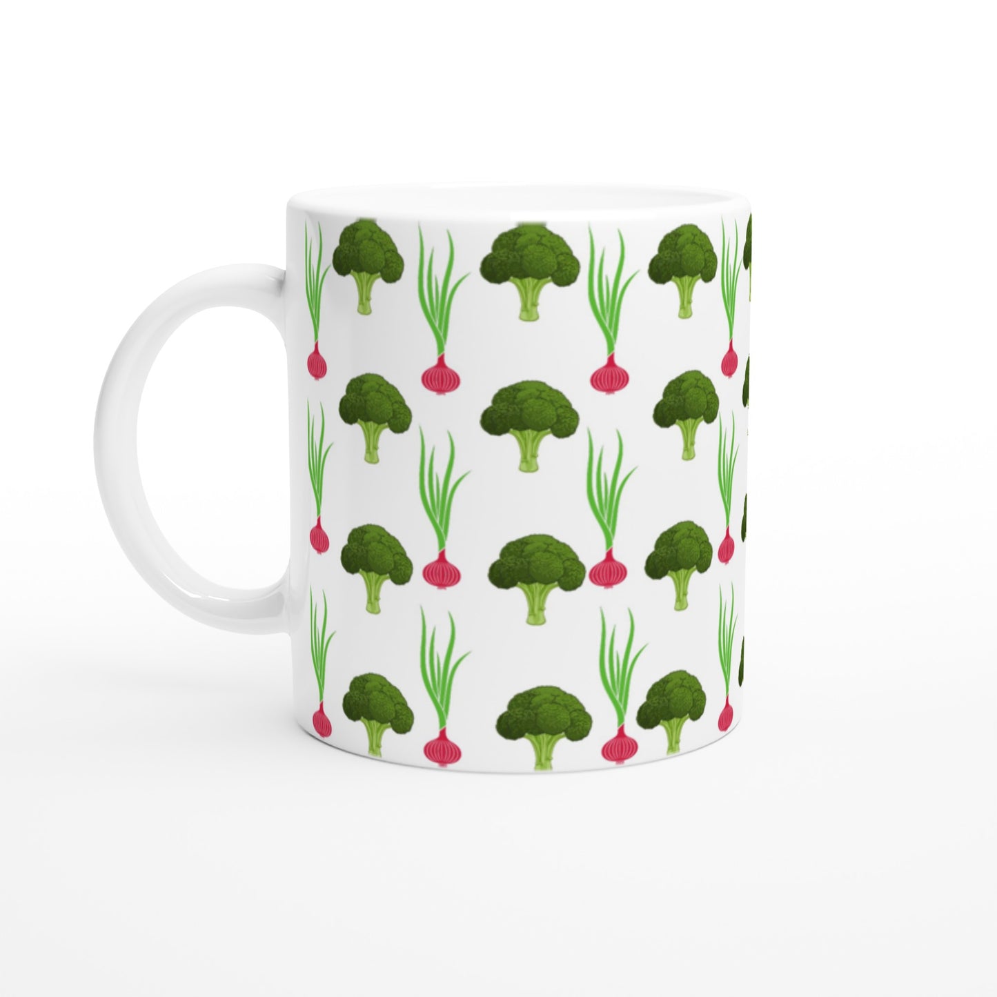 Taza del huerto con brócoli y cebolla