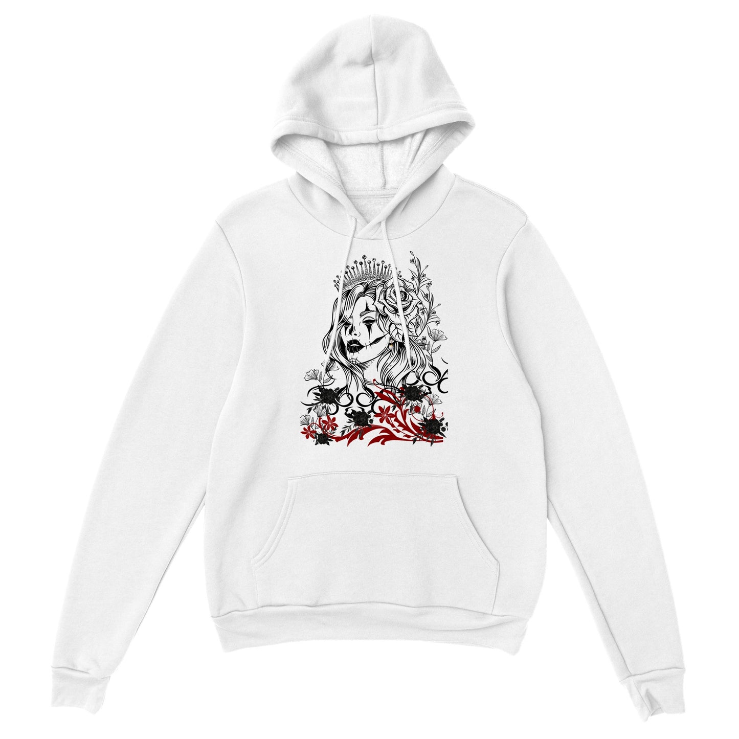 Sudadera con calavera blanca con capucha 