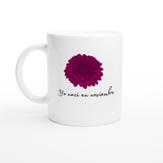 Taza con diseño de la flor especial para noviembre