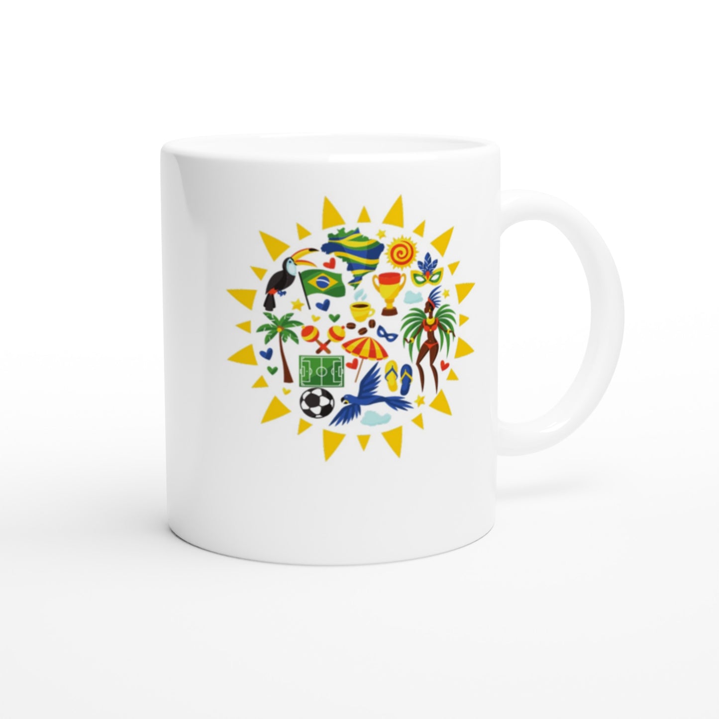 Taza de cerámica con bonito diseño de Brasil