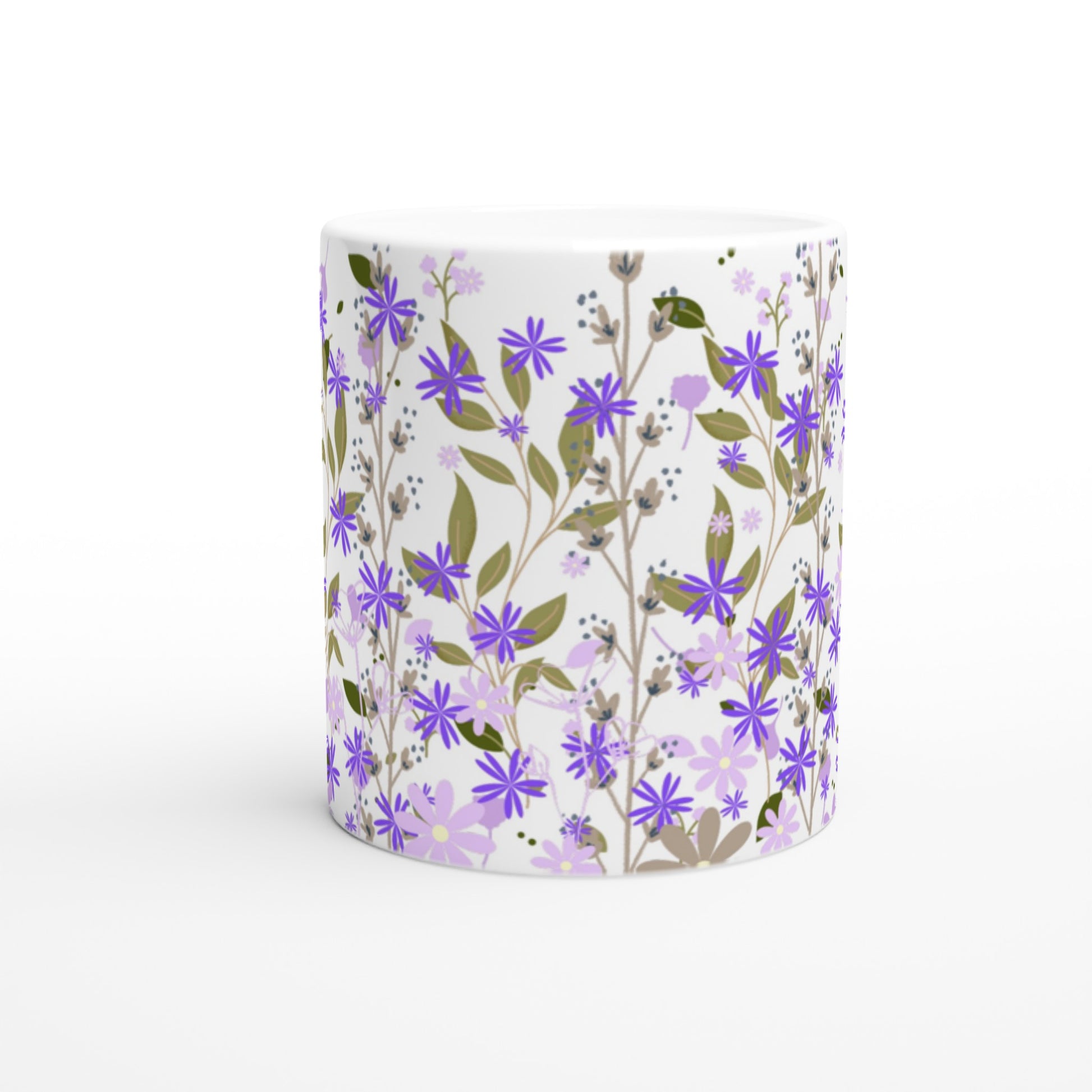 Taza original con flores