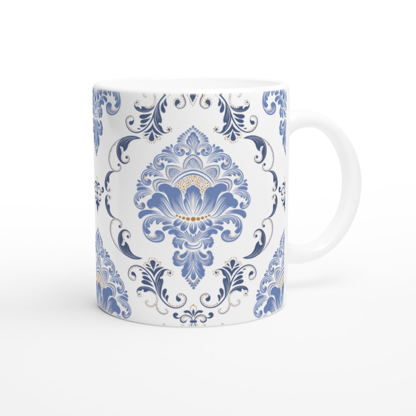 Taza de café de cerámica con estilo victoriano