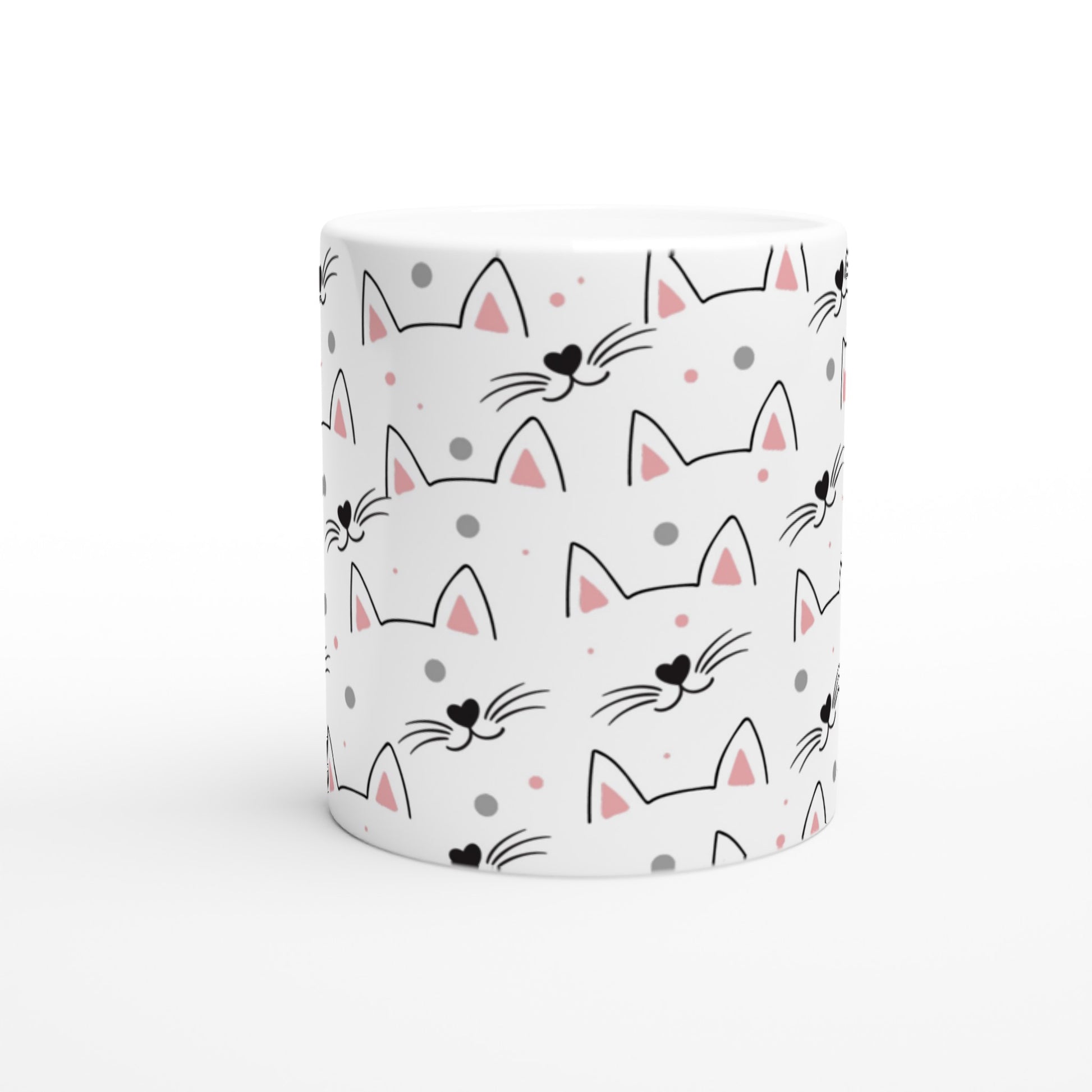 Taza de café con diseño de gatos