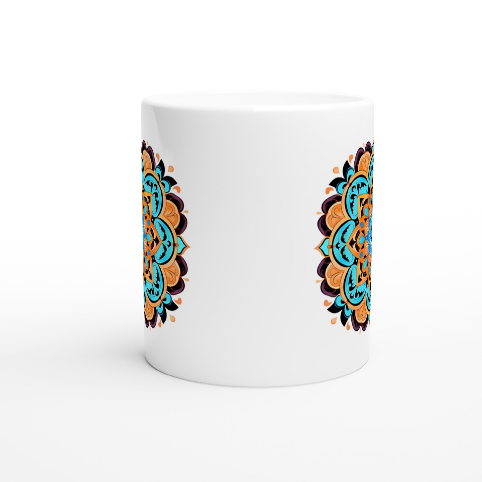 Taza de cerámica con diseño de mandala