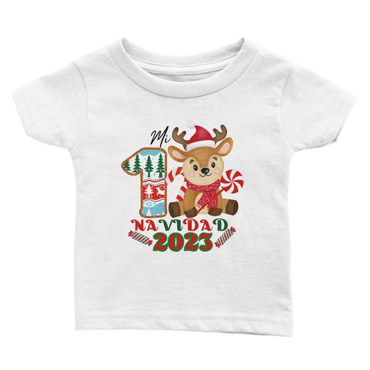 Camiseta de primera navidad para bebé