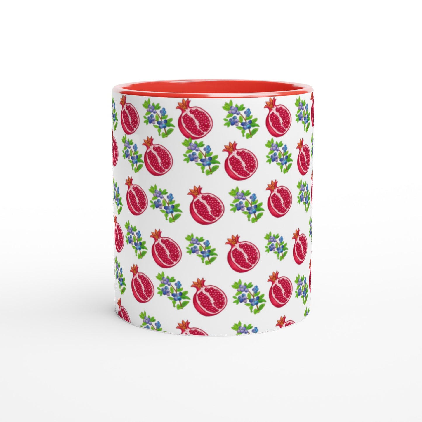 Taza con bonito diseño de frutas