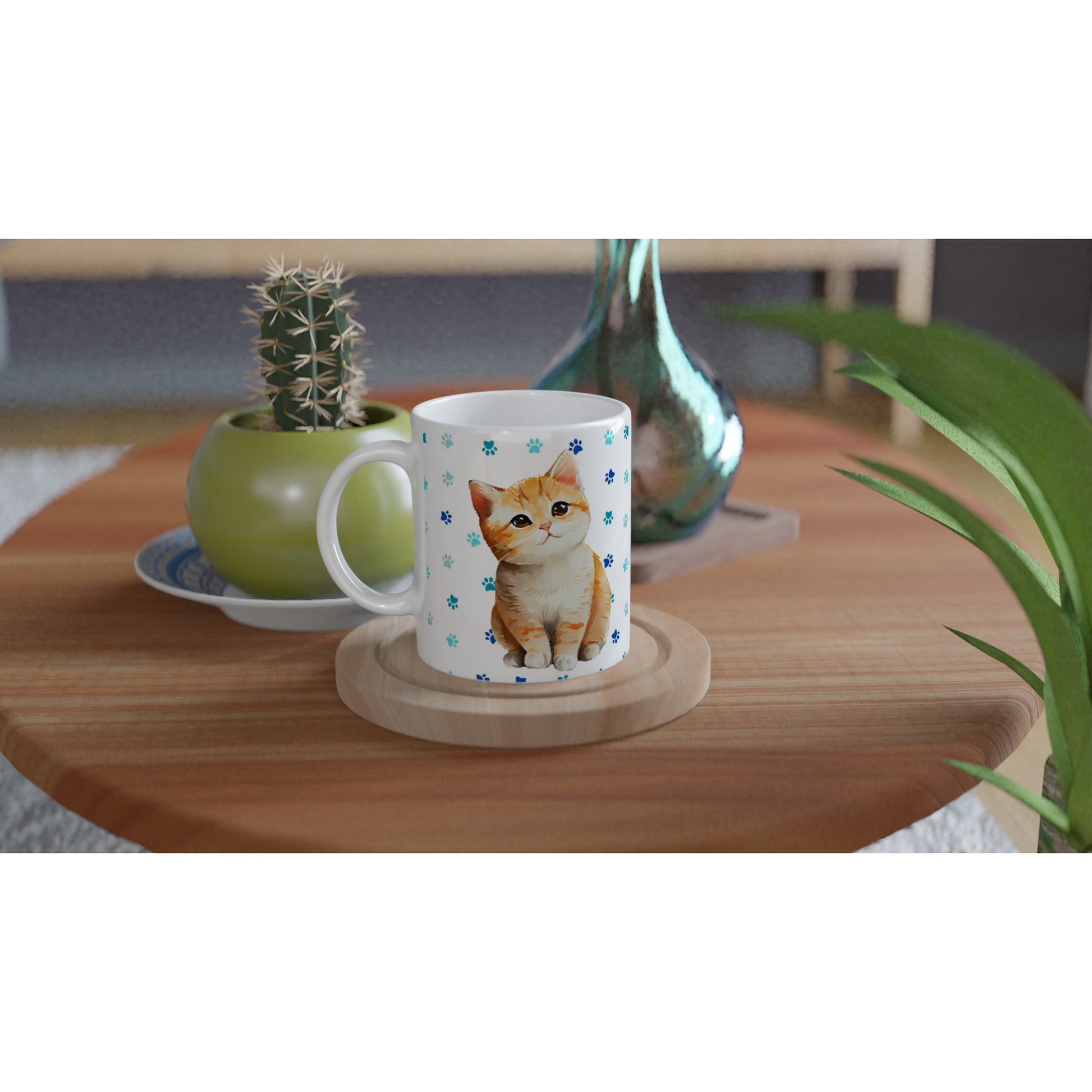 Taza con diseño de gatitos