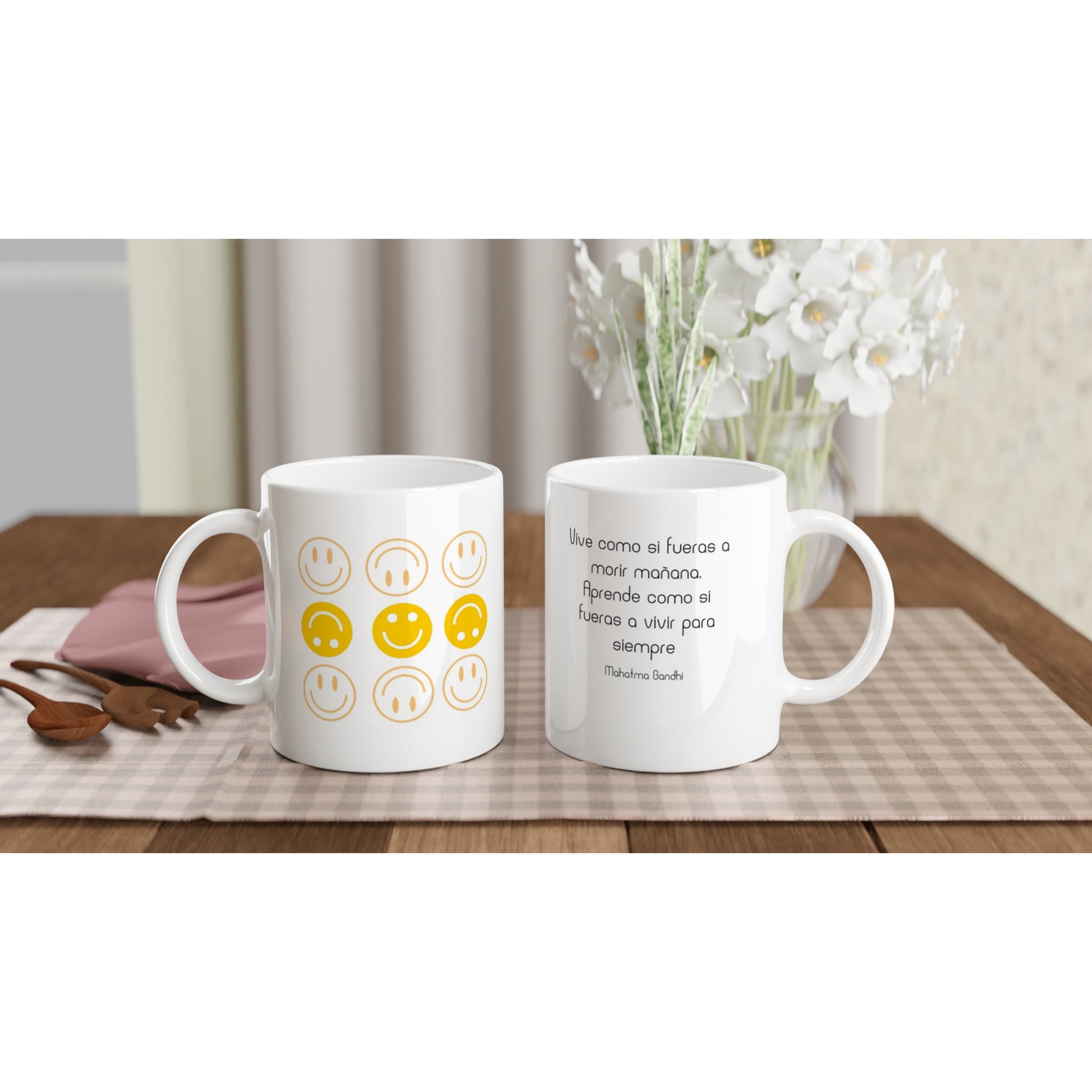 Taza de café personalizada con frase