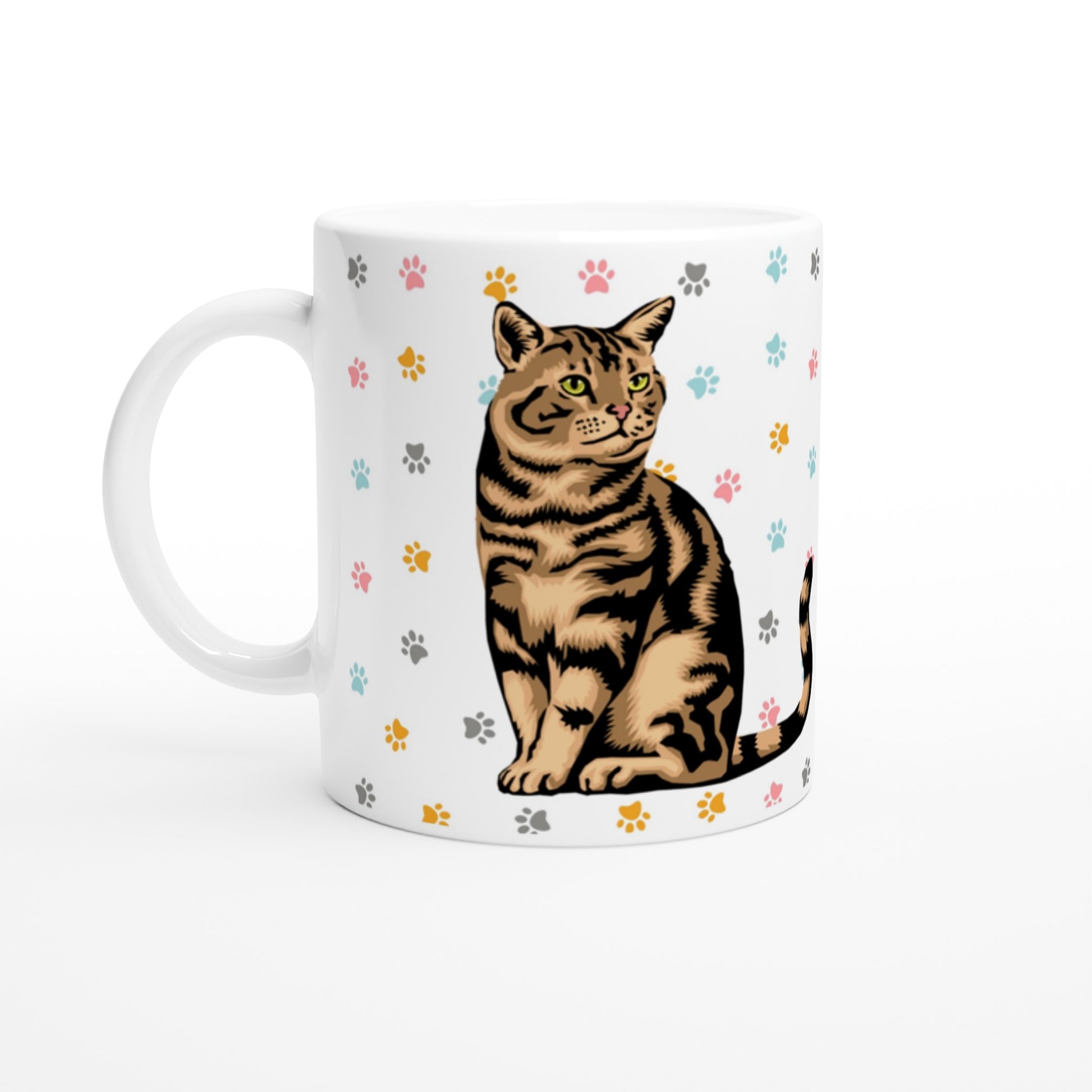 Taza de cerámica con gato
