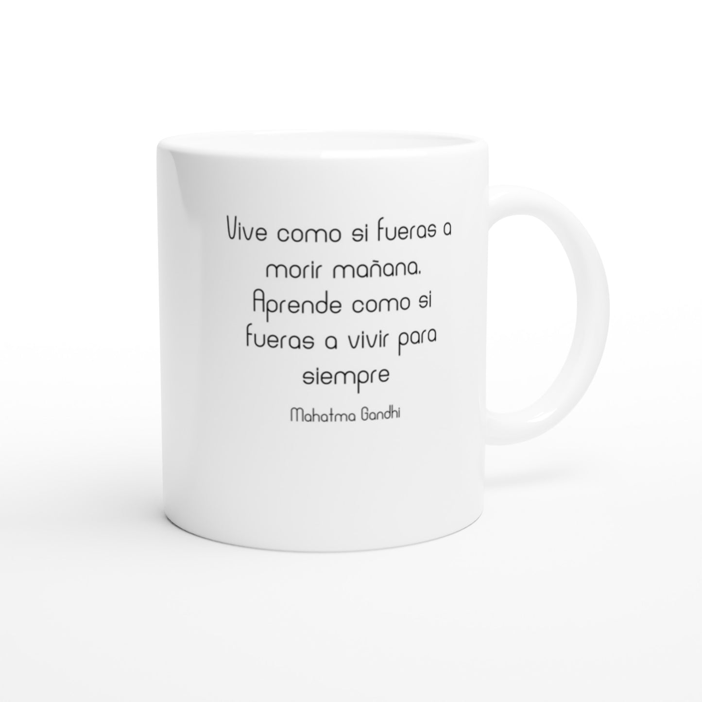 Taza de café con frase inspiradora