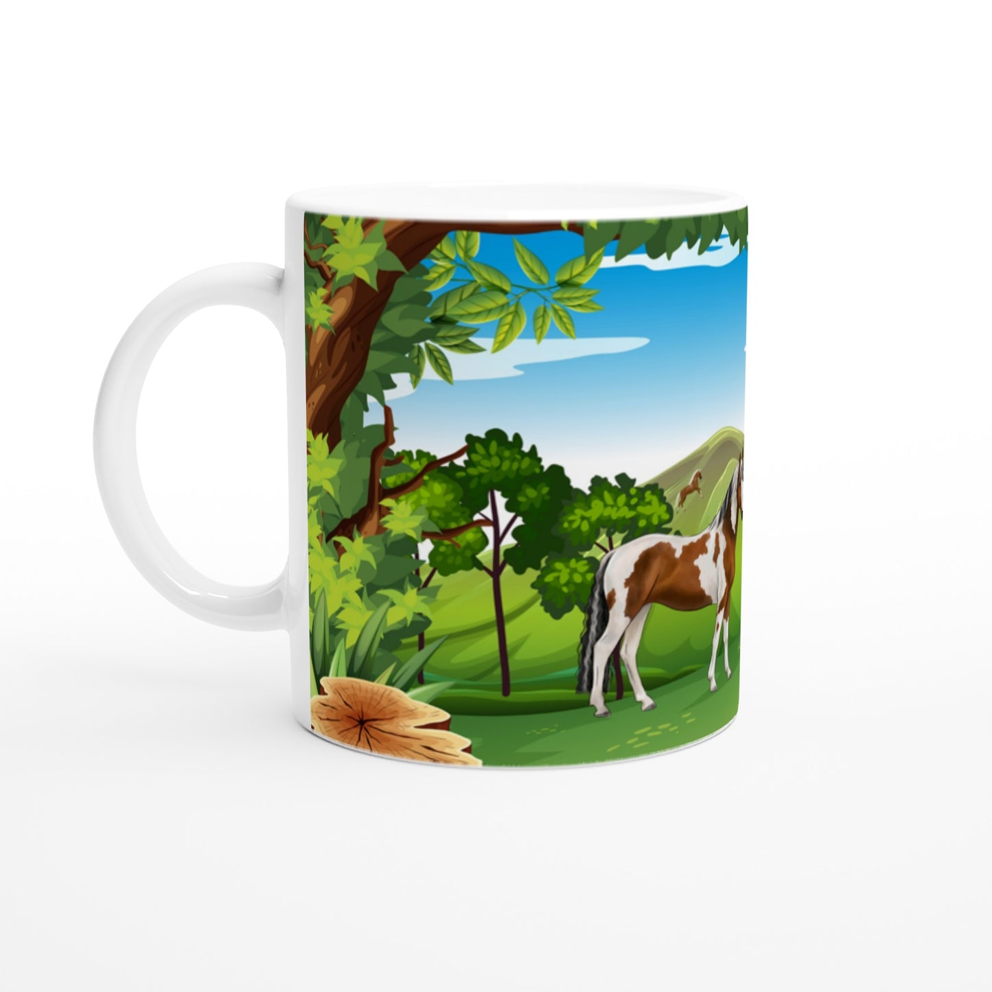 Taza Grande de Desayuno Paisaje Verde