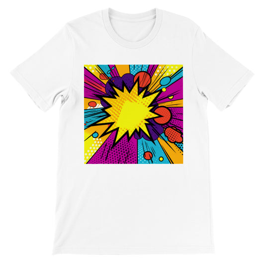 Camiseta blanca de hombre estilo Pop Art