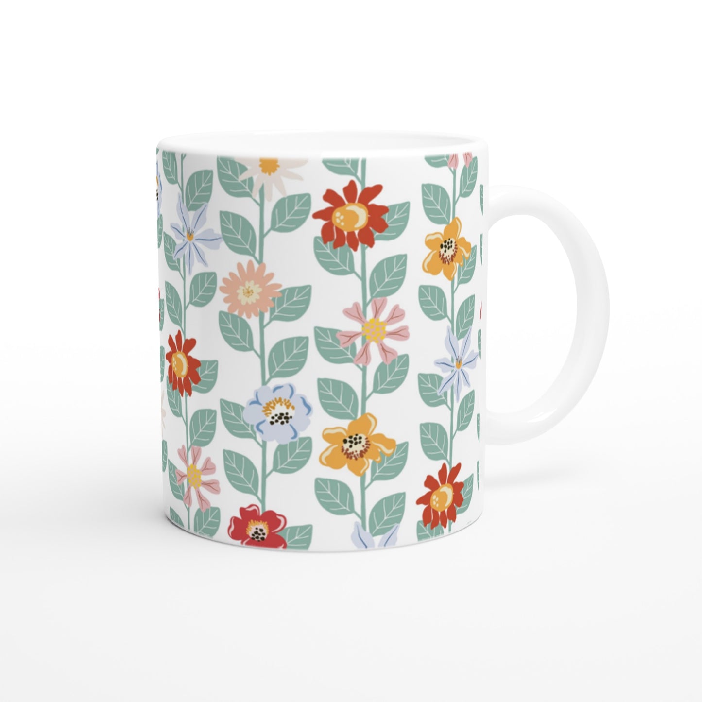 Taza de café originales con flores