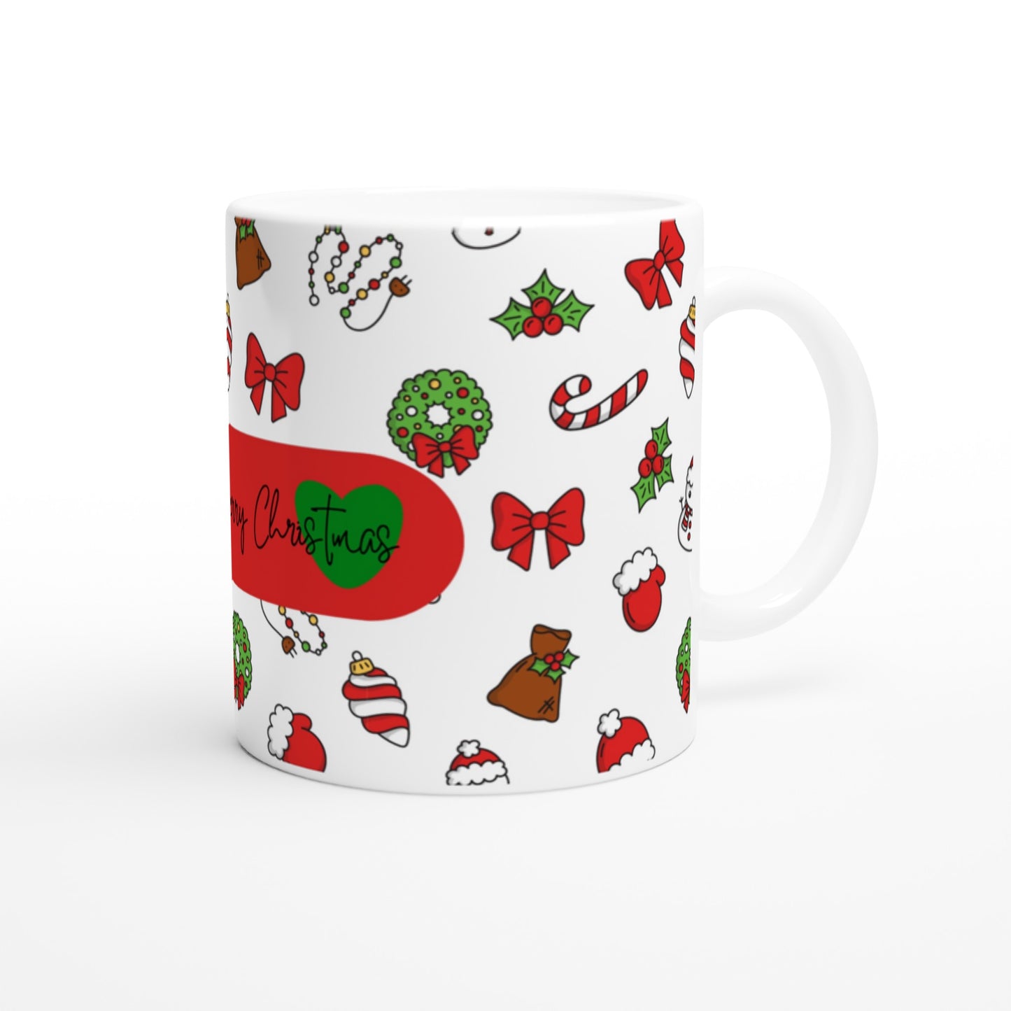 Taza con motivos navideños