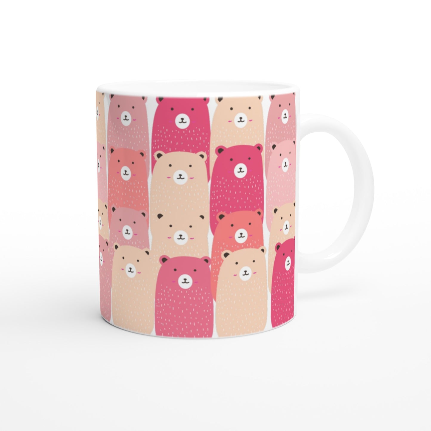 Bonita taza de café con osos de colores