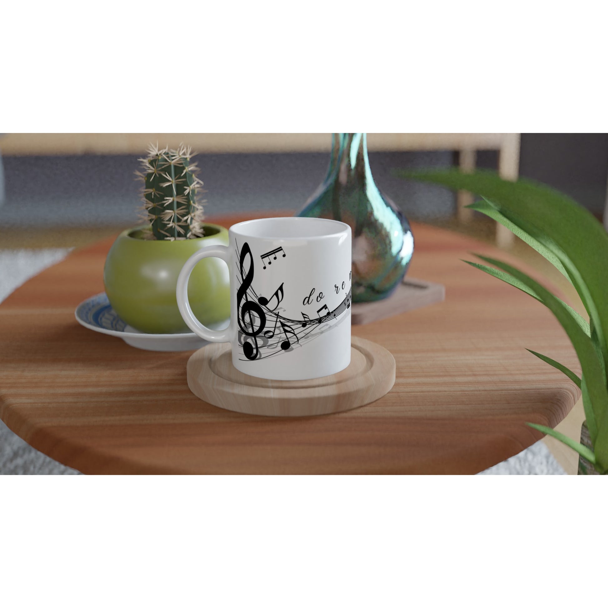 Taza personalizada con motivo musical