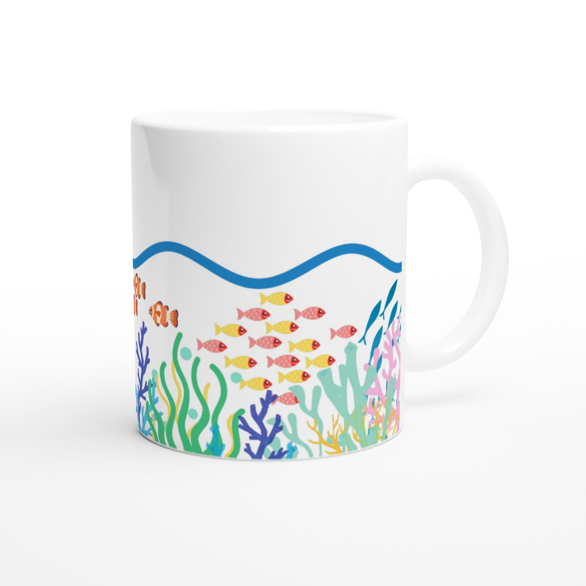 Taza de café con diseño original de corales