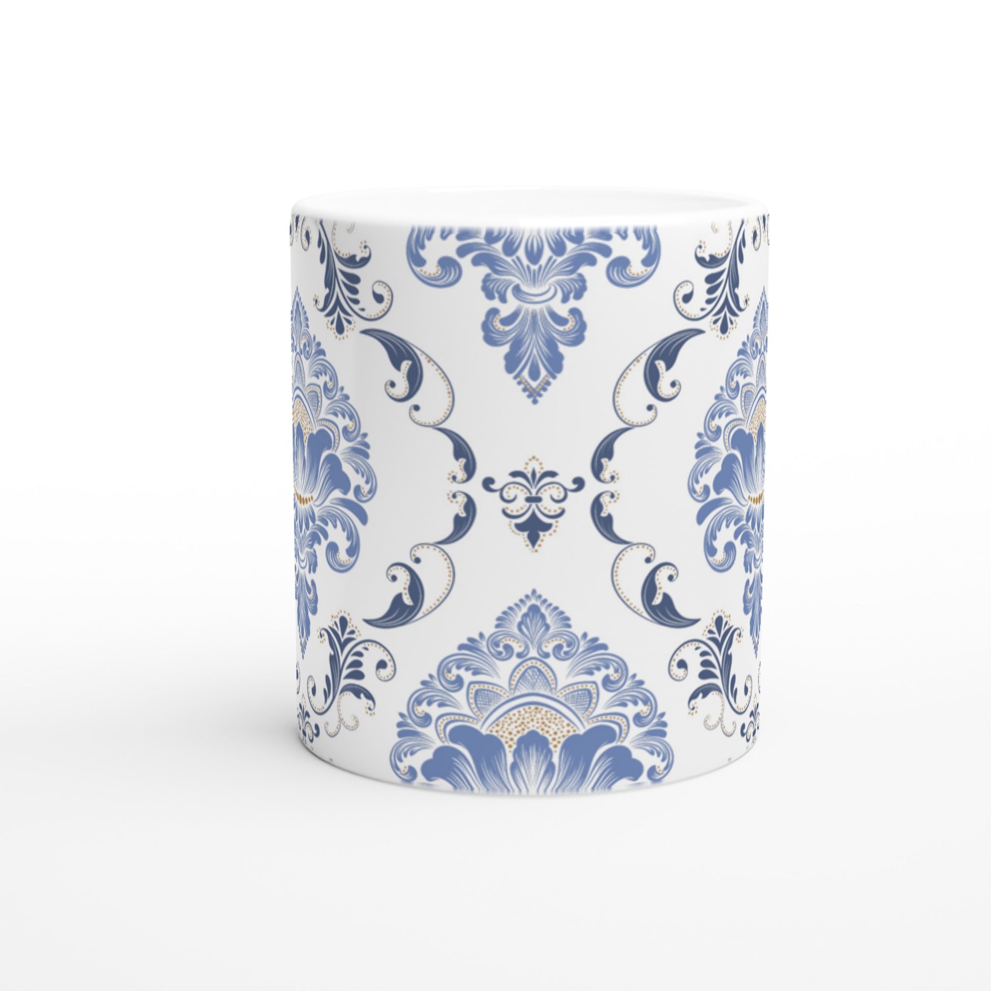 Bonita taza de cerámica con estilo victoriano
