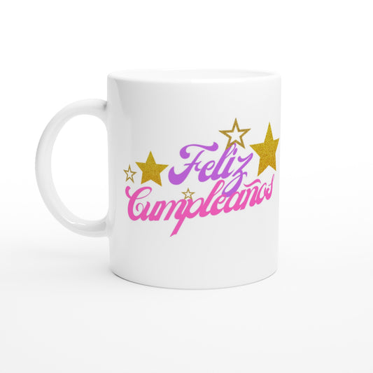 taza de cerámica de feliz cumpleaños