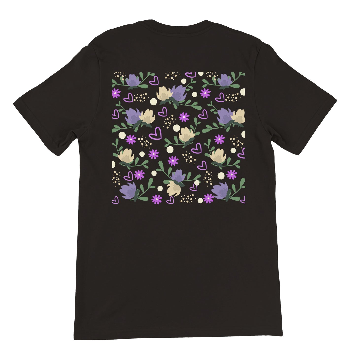 Camiseta para caballeros con diseño a la espalda de flores 
