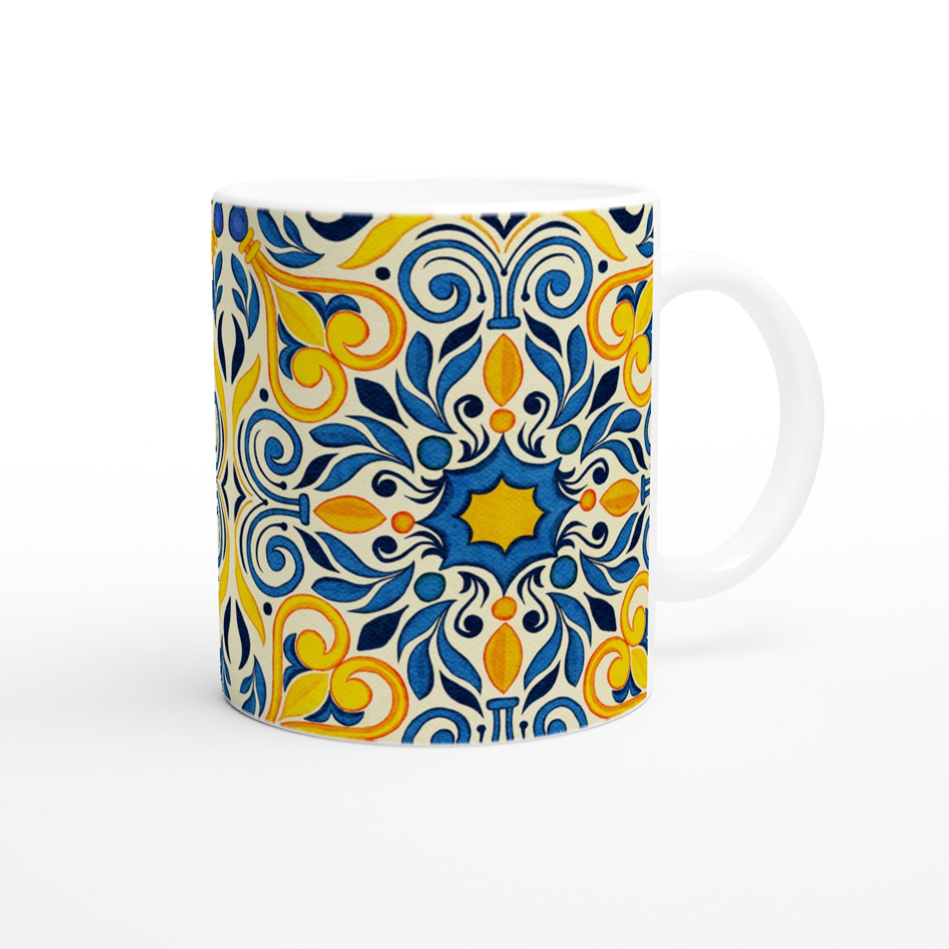 Taza de café con diseño de un bonito mosaico