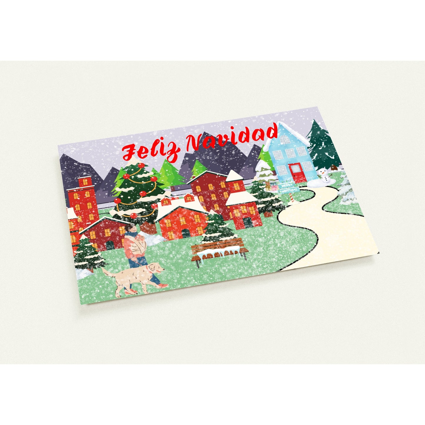 Bonita tarjeta de navidad personalizada