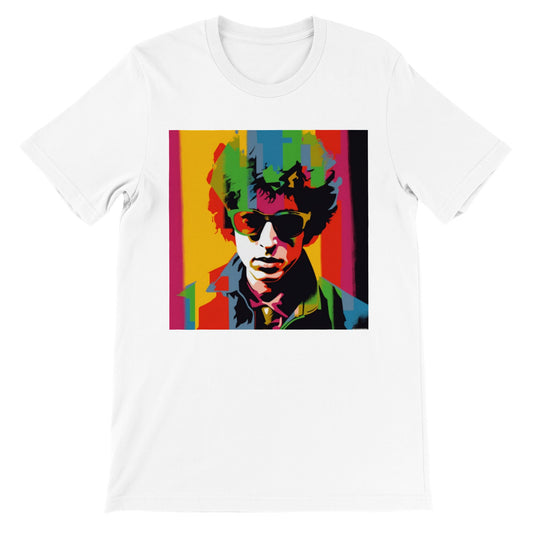 Camiseta blanca de hombre de Bob Dylan