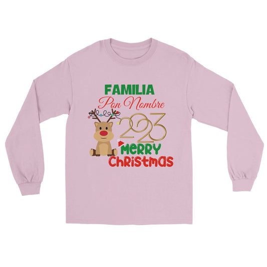 Jersey rosa de navidad personalizable