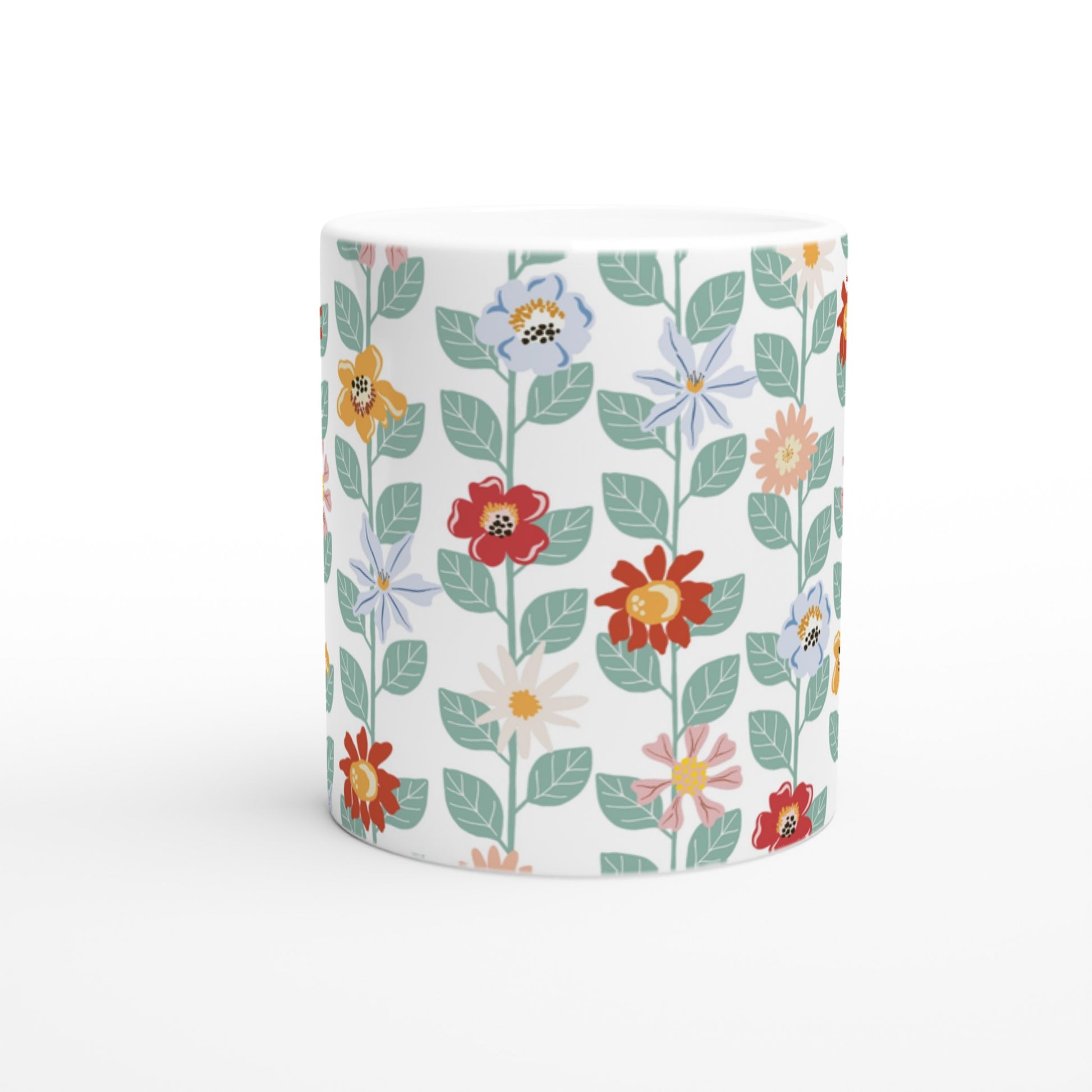 Taza flores para tomar café