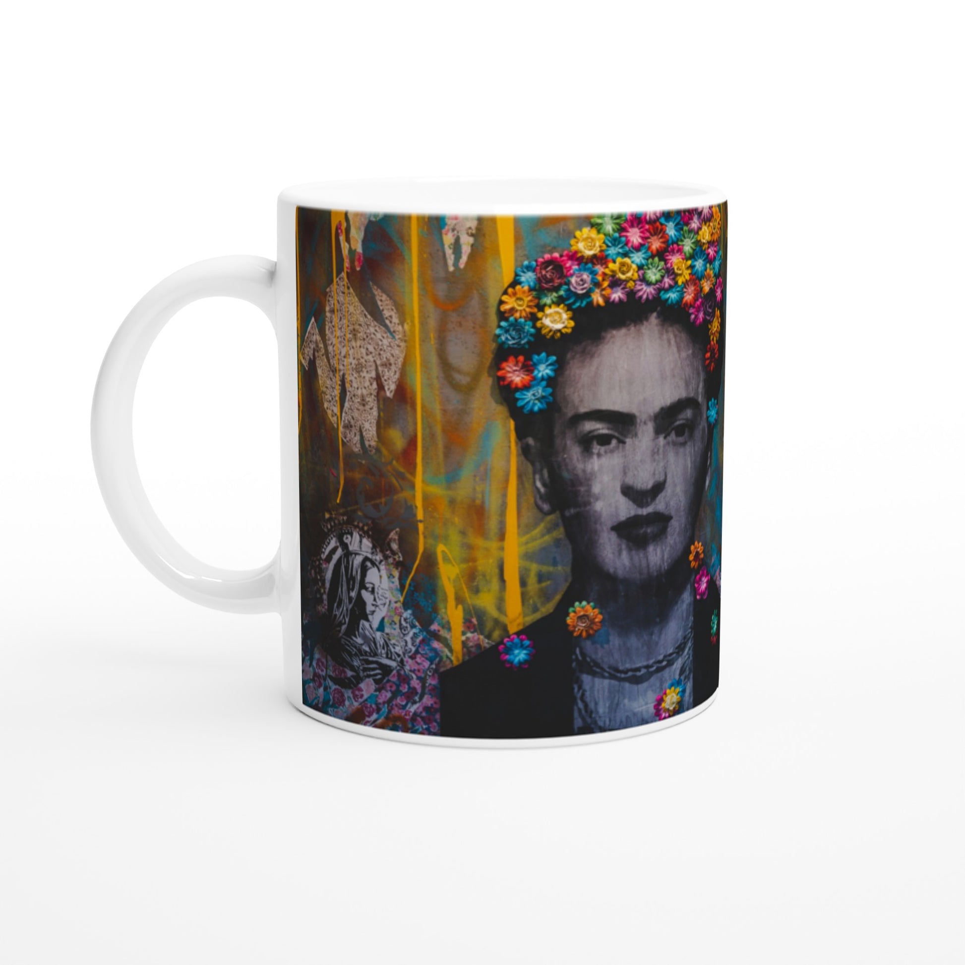 Taza desayuno con rostro de Frida Kahlo