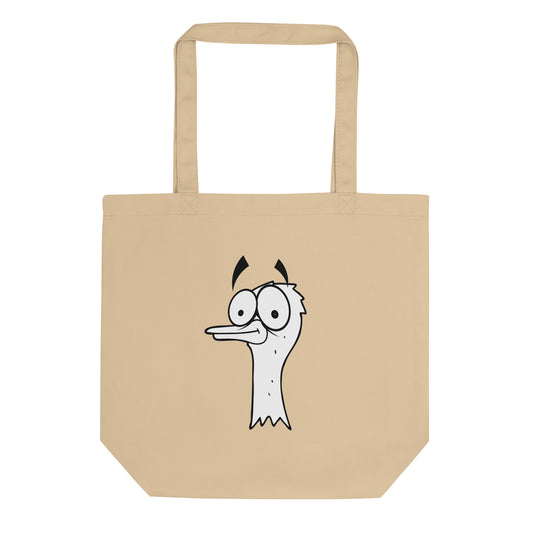 Bolsa ecológica de tela personalizada con rostro de avestruz