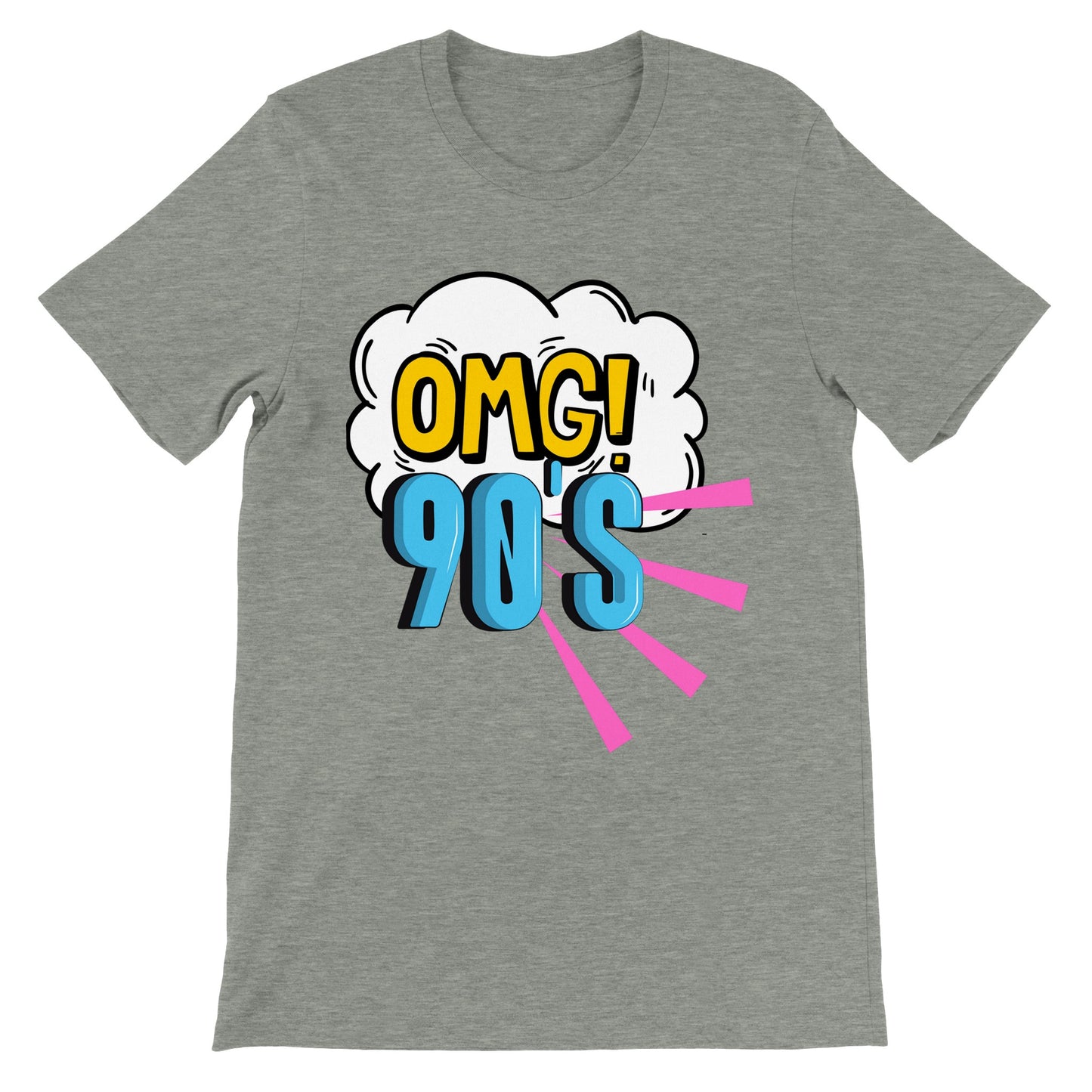 Camiseta gris con diseño pop art