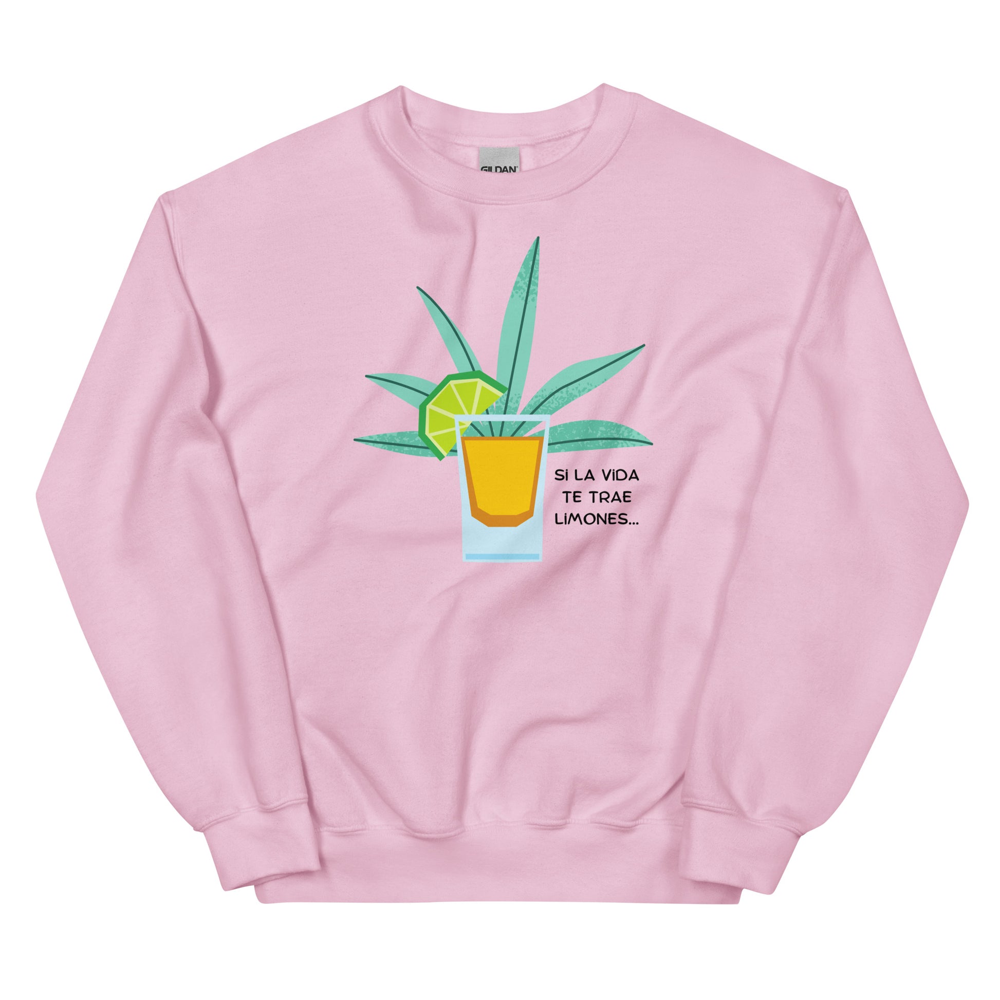 Sudadera rosa hombre con diseño de tequila