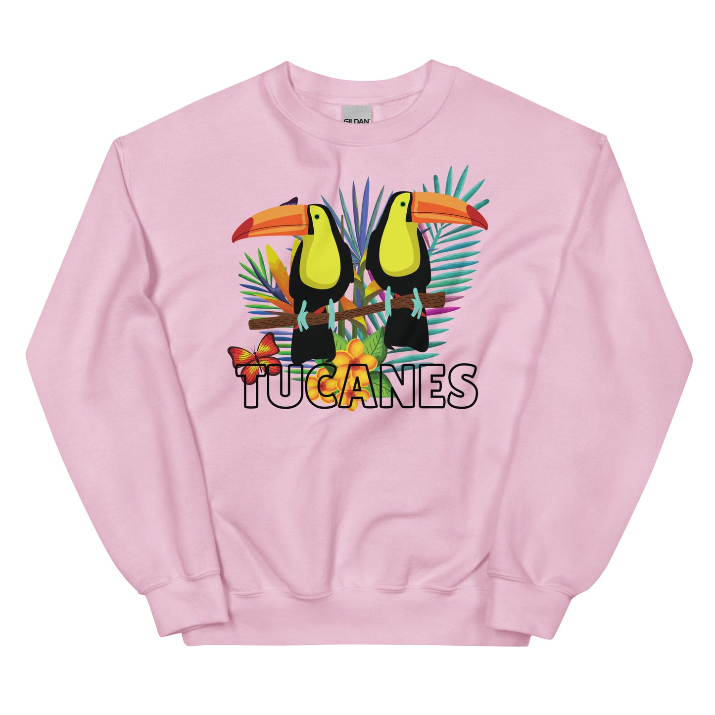 Sudadera rosa de con diseño de tucanes