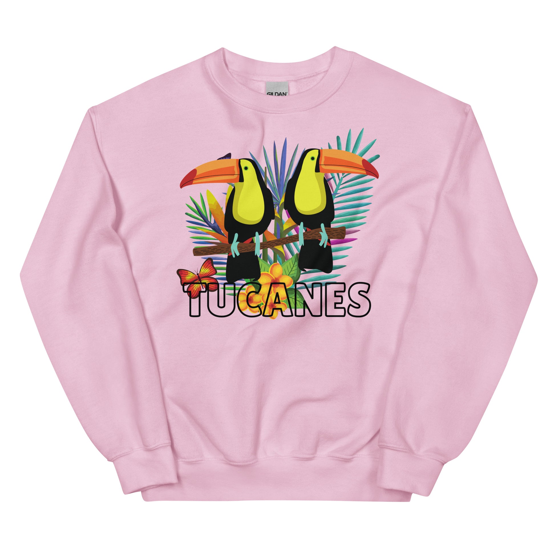 Sudadera rosa de con diseño de tucanes