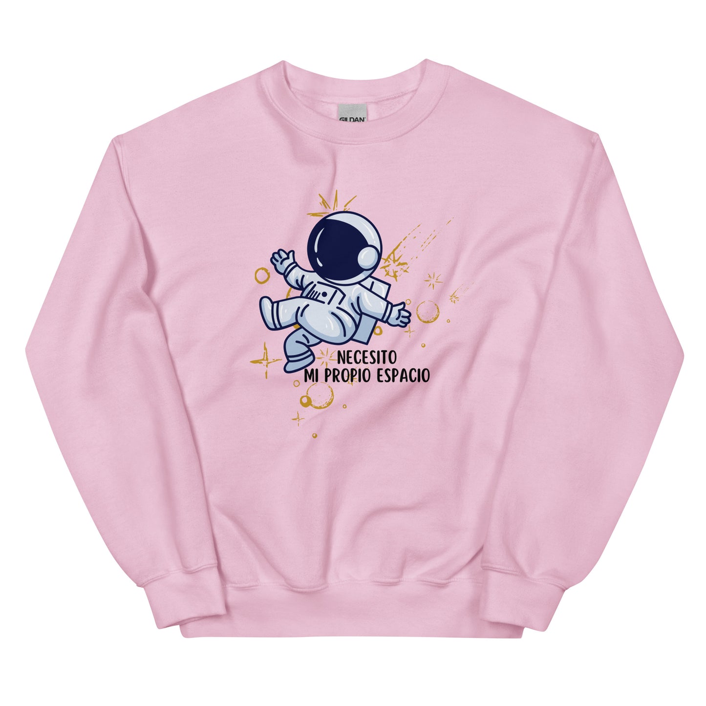 Sudadera rosa hombre con diseño de hombre en el espacio